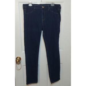 &Denim By H&M Skinny Ankle Crop Mid Rise Jeans Dark Wash Blue Denim Size 34x28